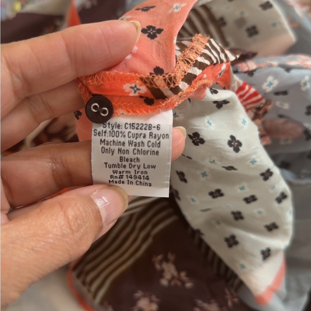 Johnny Was Multicolor Patchwork Blouse - image 8